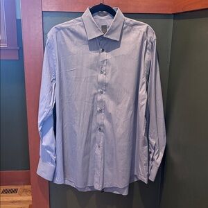 IKE New York/Ike Behar Modern Fit Mens Blue Button Up/Down Dress Shirt 16 Long